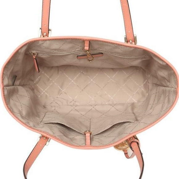 MICHAEL KORS JET SET TRAVEL MEDIUM CARRYALL TOTE SHERBERT MULTI COLOR - Picture 7 of 16